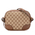 Gucci AB Gucci Brown Beige Canvas Fabric GG Bree Crossbody Italy