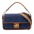 Fendi Baguette Medium FF Tridimensional Fabric 2-Ways Baguette Handbag Blue