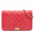 Chanel Boy Caviar Leather Quilted Wallet on Chain Crossbody Red