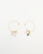Louis Vuitton Monogram Hoop Earrings in Yellow Gold and Pearls