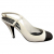 Chanel Black and white sling back heels