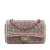 Chanel B Chanel Pink Tweed Fabric Medium Classic Braided Double Flap France