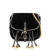 Prada AB Prada Black Velour Fabric Impuntu Velluto Corsaire Crossbody Italy