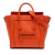 Celine B Celine Orange Dark Orange Calf Leather Nano Luggage Tote Italy