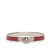 Hermès B Hermès Red with Silver Calf Leather Palladium Plated Kelly H Lock Bangle France