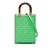 Fendi AB Fendi Green Light Green Calf Leather Mini Zucca Embossed Sunshine Shopper Tote Italy
