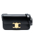 Celine AB Celine Black Calf Leather Shiny skin Triomphe Claude Shoulder Bag Italy