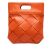 Bottega Veneta AB Bottega Veneta Orange Calf Leather Small French skin Slip Tote Italy