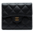 Chanel AB Chanel Black Caviar Leather Leather CC Quilted Caviar Compact Flap Wallet Spain