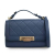 Chanel B Chanel Blue Calf Leather Small Quilted Grained skin Label Click Flap Italy