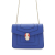 Bvlgari B Bvlgari Blue Calf Leather Small Square Serpenti Forever Chain Crossbody Italy