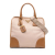 Prada B Prada Brown Beige Canvas Fabric Saffiano Trimmed Canapa Satchel Italy