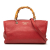 Gucci AB Gucci Red Calf Leather Medium skin Bamboo Shopper Satchel Italy