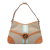 Gucci B Gucci Brown Beige Canvas Fabric Web Reins Shoulder Bag Italy
