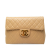 Chanel B Chanel Brown Beige Lambskin Leather Leather Jumbo XL Classic Lambskin Single Flap France