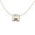 Hermès B Hermès White Ivory with Silver Enamel Other Palladium Plated Cage dH Cube Necklace France