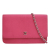 Chanel B Chanel Pink Dark Pink Calf Leather CC Lizard Embossed skin Wallet On Chain Italy