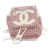 Chanel AB Chanel Red Indian Red with White Ivory Tweed Fabric and Lambskin CC Mania Backpack Italy