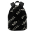 Balenciaga B Balenciaga Black Polyester Fabric Small Faux Fur Diagonal Logo Everyday Backpack Italy