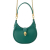 Bvlgari AB Bvlgari Green Calf Leather Small Serpenti Ellipse Satchel Italy