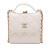 Chanel White Mini CC Quilted Lambskin Kiss Lock Frame Top Handle Clutch with Chain France