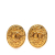 Chanel B Chanel Gold Gold Plated Metal CC Oval Clip on Earrings France