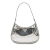 Prada B Prada Silver Calf Leather Brushed Cleo Shoulder Bag Italy
