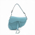 Christian Dior Saddle Grained Calfskin Leather No Strap Handbag Blue