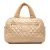 Chanel B Chanel Brown Beige Lambskin Leather Leather Quilted Lambskin Coco Cocoon Bowler Bag Italy