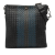 Bottega Veneta B Bottega Veneta Black with Blue Calf Leather Tricolor Intrecciato Crossbody Italy
