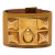 Hermès B Hermès Brown Light Brown Calf Leather and Gold Plated Collier de Chien Bracelet T3 France