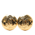 Chanel B Chanel Gold Gold Plated Metal CC Round Clip On Earrings France
