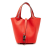 Hermès AB Hermès Red with Blue Light Blue Calf Leather Epsom Tressage Picotin Lock 18 France