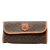 Celine B Celine Brown Coated Canvas Fabric Macadam Clutch Italy
