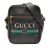 Gucci AB Gucci Black Calf Leather Grained skin Logo Crossbody Italy
