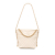 Chanel B Chanel White Ivory Calf Leather Crumpled skin En Vogue Rope Satchel Italy