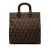Fendi B Fendi Brown Canvas Fabric Zucca Twins Tote Italy
