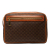 Celine B Celine Brown Coated Canvas Fabric Macadam Clutch Italy