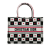 Christian Dior AB Dior White Canvas Fabric DiorAmour Medium D-Chess Book Tote Italy