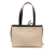 Loewe B LOEWE Brown Light Beige Canvas Fabric Small Anagram Cushion Tote Portugal