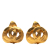 Chanel B Chanel Gold Gold Plated Metal CC Heart Clip On Earrings France