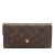 Louis Vuitton AB Louis Vuitton Brown Monogram Canvas Fabric Monogram Sarah Long Wallet France