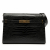 Saint Laurent Paris Manhattan Leather Crocodile-Embossed Flap Clutch Black