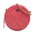Chanel AB Chanel Pink Blush Lambskin Leather Leather CC Quilted Lambskin Round Clutch With Chain Italy