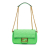 Fendi B Fendi Green Light Green Calf Leather Zucca Embossed Chain Midi Baguette Italy