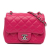 Chanel B Chanel Pink Dark Pink Lambskin Leather Leather Mini Square Classic Lambskin Single Flap Italy