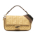Fendi B Fendi Yellow Canvas Fabric Zucca Embroidered Baguette Satchel Italy