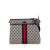 Gucci B Gucci Gray Canvas Fabric GG Web Crossbody Italy