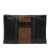 Bottega Veneta AB Bottega Veneta Black Calf Leather Intrecciato Trimmed Clutch Italy