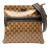 Gucci AB Gucci Brown Beige PVC Plastic GG Crystal Crossbody Italy